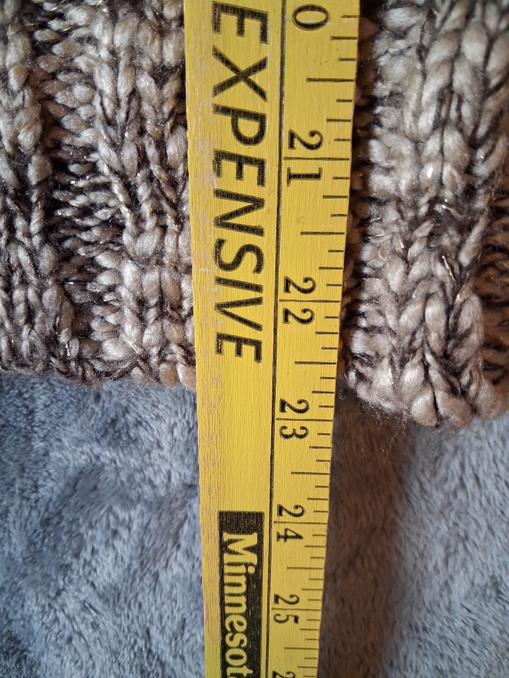 Charter Club / Vest / Womens/ PS/  Faux Fur Collar / Chunky Knit Vest - Picture 5 of 6